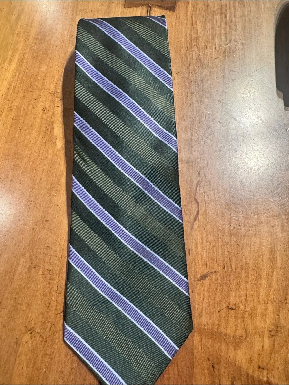 4 Brooks Brothers Striped Tie Set — Green, Navy, Burgundy, Navy